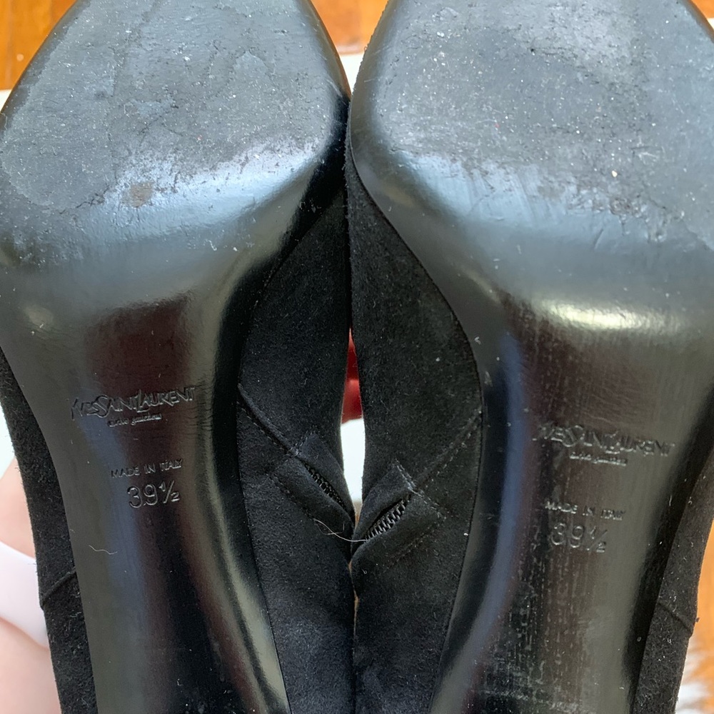 YSL black silver fox boots size 39.5 - Picture 2 of 8